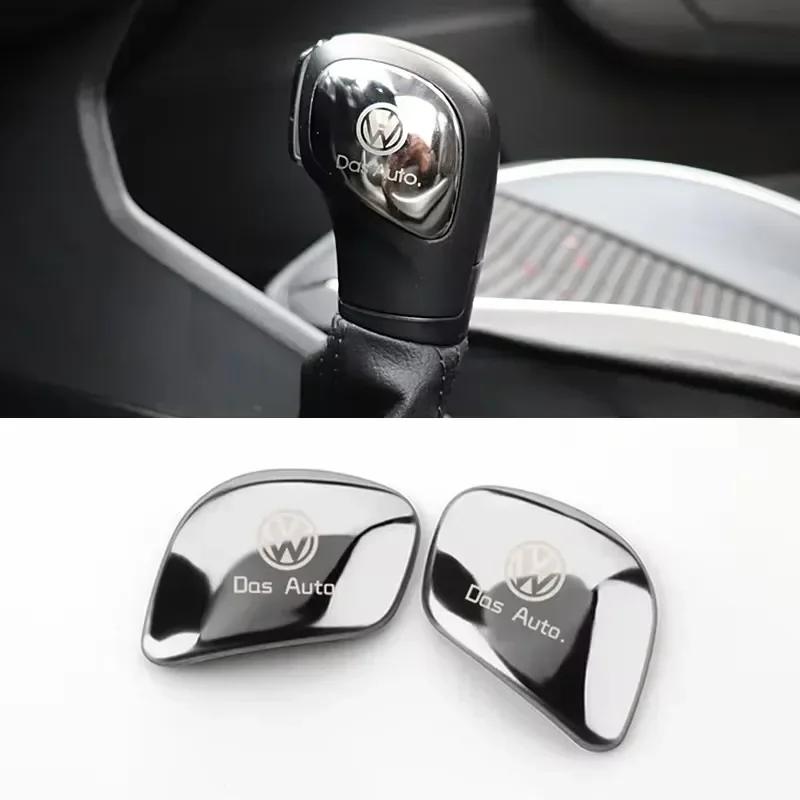 T23-Car Gear Head Shift Knob Handle Cover Trim Sticker For Volkswagen VW Golf Polo Tiguan Passat Touareg Magotan Touran Taigo Caddy