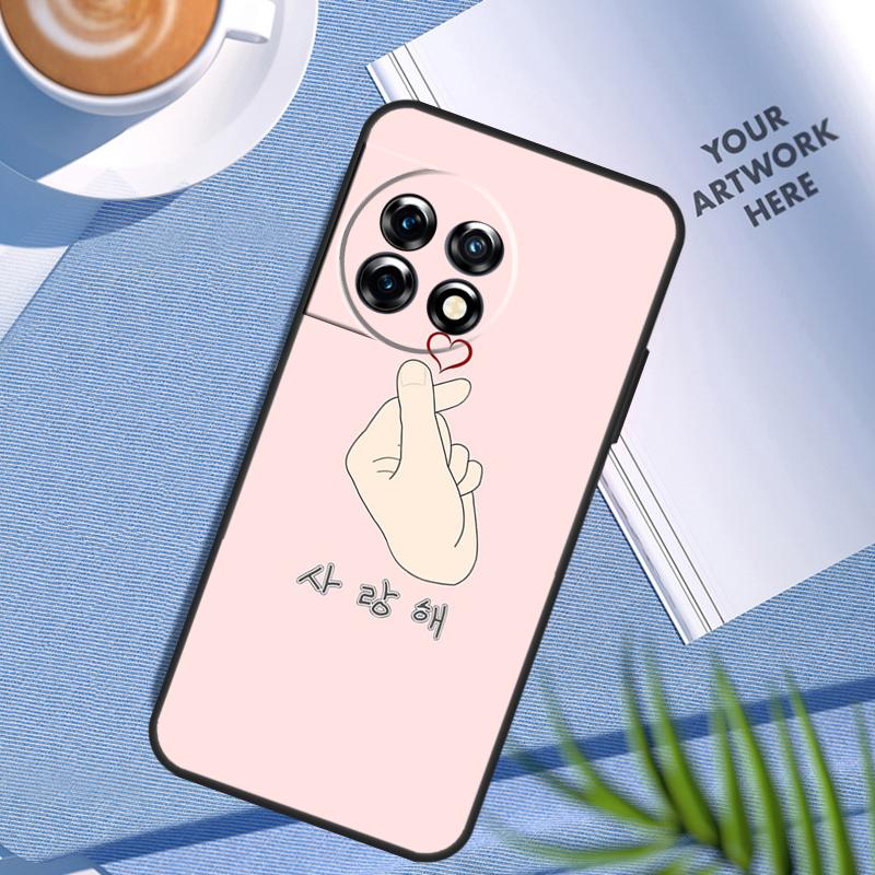 Cute Korean Saranghae I love you Case For OnePlus Nord 5 CE 4 3 2 Lite N20 N30 OnePlus 15 13 12 11 9 10 Pro 12R 13T 13R Cover