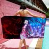 Nezuko Kamado Cartoon Microfiber Blanket Quick Drying Beach Towels Oversized Printing Super Absorbent Pool Towel Blanket