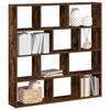 Maison Exclusive - 12 Compartment Wall Cube Shelf Smoked Oak Engineered Wood