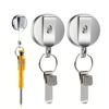 Metal Card Key Ring Clip Retractable Pull Key Ring Chain Reel Extendable Belt Reel ID Lanyard Name Tag Card Badge Holder