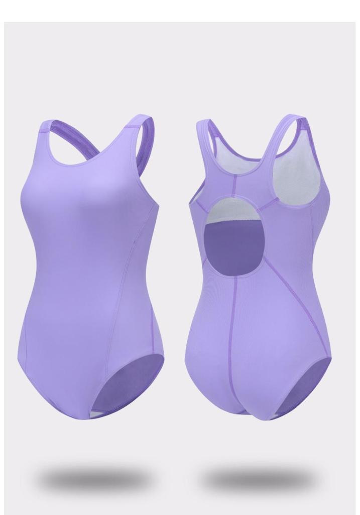 Women's Tummy Control Slimming Lycra Racing Swimsuit with Chest Pads
