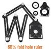 Universal Precision Tile Hole Opener & Multi-Purpose Six-Fold Ruler