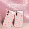 Pink Minimalist Floral Cherry Print Phone Case Suitable for  Galaxy S26 S25 S24 S23 Ultra  S22 Ultra S20 Ultra 56 A72 A73 5G