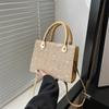 Trendy Street Style Womens Handcrafted Small Square Bag Soft Textured Woven Handbag