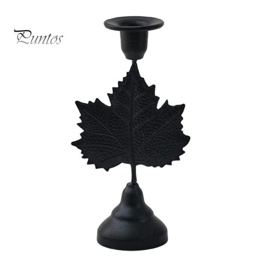 Classic Retro Candle Decor Vintage Metal Holder, Romantic Candlestick Dinner Table Centerpiece, Rustic Pillar Holder Aged Texture for Wedding