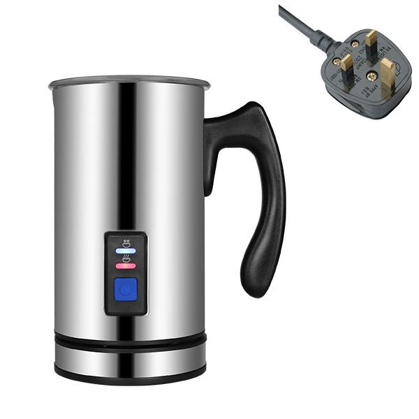 Milk Frother Electric Stainless Steel Automatic Milk Steamer for Coffee Cappuccino Hot Chocolates Hot and Cold Milk Frother Heater for Latte Frother