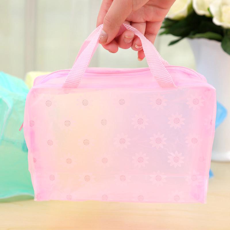 Floral Travel Wash Bag, Cosmetic Storage Wash Bag, Printed Color, Portable Bath Product Storage Bag.
