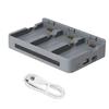 Portable Triple Slot Charging Station With Real Time LED Display Ideal For Batteries Professional Photographers