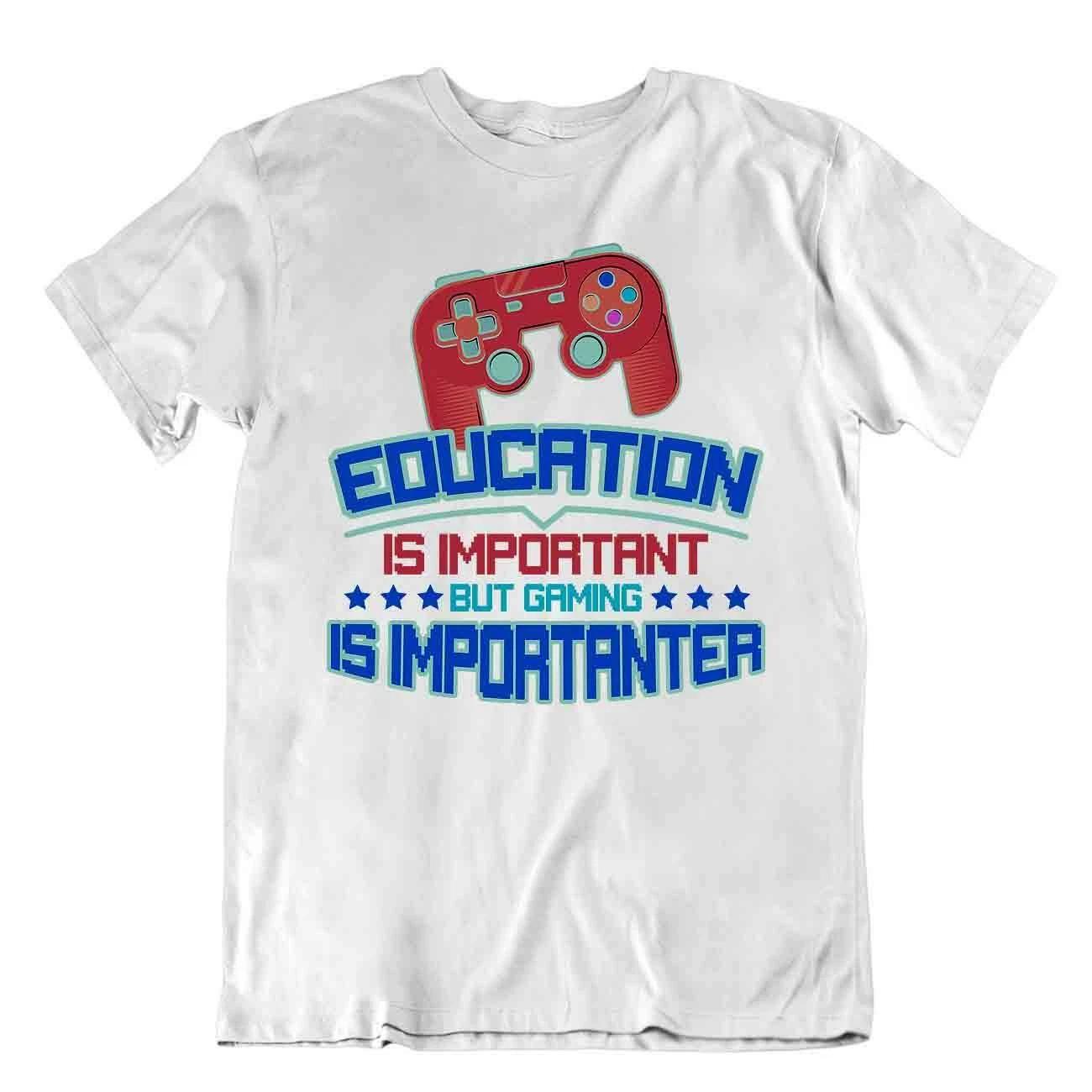 Gamer Education Shirt Gaming Is Important Tshirt Born Gamer Tee Gift S