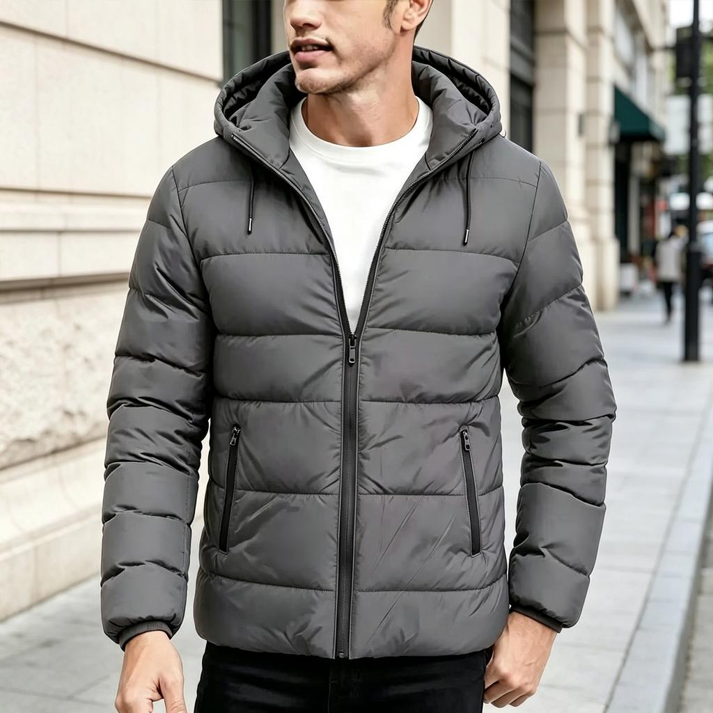 Men's Winter Padded Jacket Korean Trendy Warm Coat for Fall and Winter