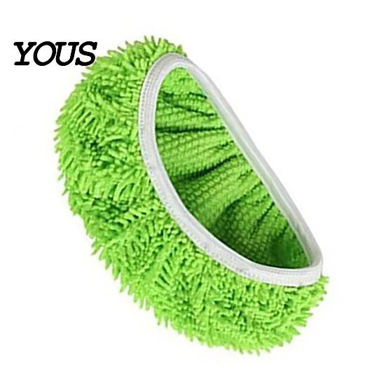 Washable Floor Cleaning Pads Microfiber Chenille Mop Pad, Reusable Replacement Cover, Elastic Head Covers Design Mopping Pad for Wet And Dry Dust Hair