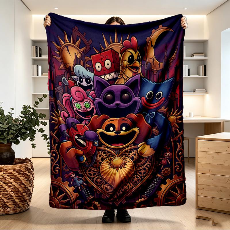 Coperta con Stampa di Poppy Playtime - Morbida e Confortevole, per Camera da Letto, Viaggio, Divano, Decorazione Casa - Regalo di Compleanno o Natale per un Amico