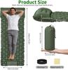 Camping Sleeping Pad Ultralight Inflatable Sleeping Mat Sleeping Mattress Portable Camping Mat with Built-in Foot Pump
