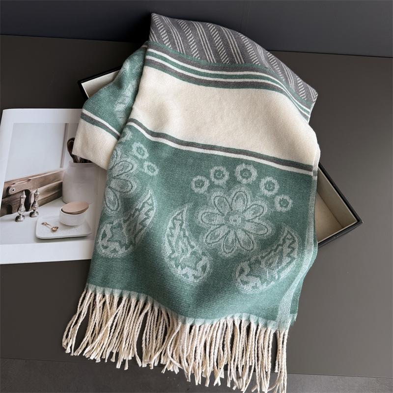 Luxury Winter 100% Wool Scarf Women Thicken Solid Cashmere Handkerchief Warm Pashmina 2 Colours Female Shawl Pareo Soft Bufanda