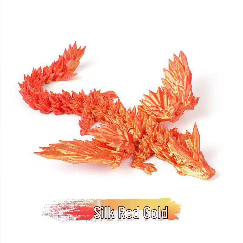 3D Printed Luminous Dragon Egg & Movable Crystal Dragon Toy Set for Kids