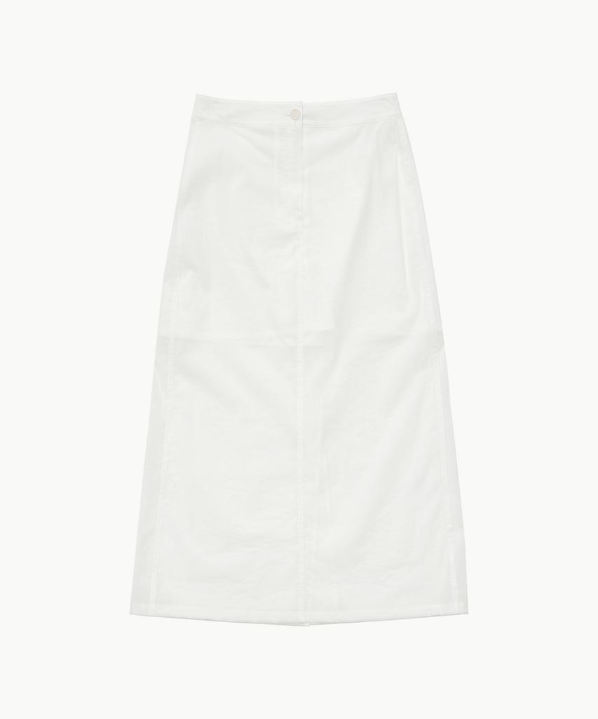 Amomento Sheer Long Skirt_White