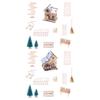 Modern LED Doll House Assembly Kits Wood Christmas Doll House Toy for Children's Room Holiday Festival Decoration