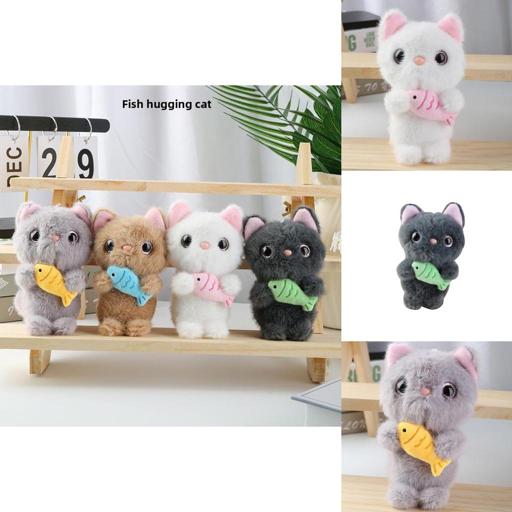 Plush Cat Keychain With Pp Cotton Filling For Bag Decor And Collectible Toy