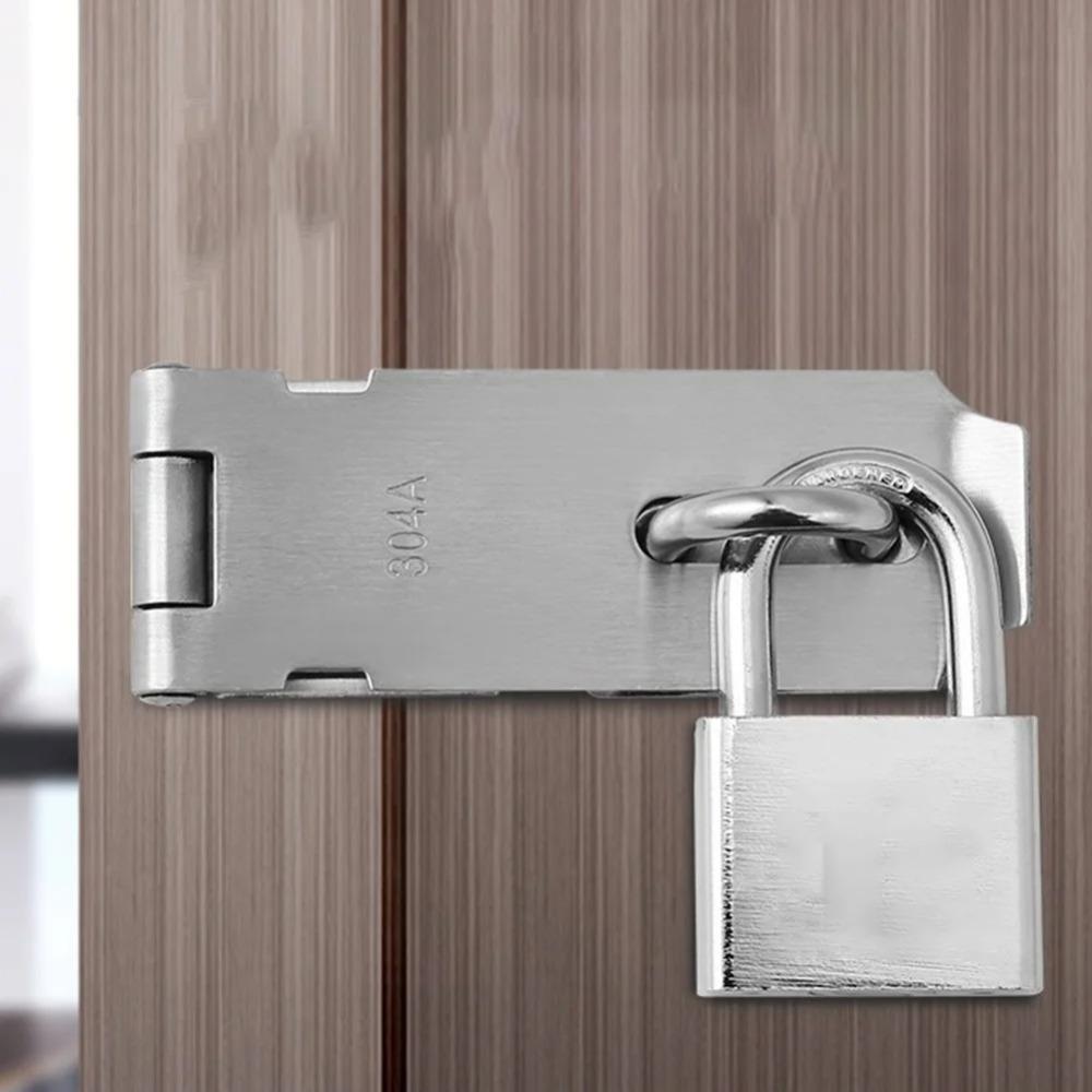Burglar-Proof Household Door Clasp Lock Gate Bolt Shed Latch Padlock Hasp