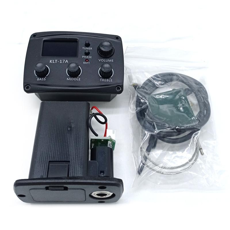 3 Band Preamp Equalizer Tuner Piezo Pick-up Acoustic Guitar Pickups Piezo Pickup with LCD Screen for Acoustic Guitars