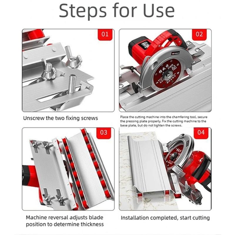 Aluminum Chamferer Ceramic Tile 45 Degree Angle Cutter Angle Grinder 100 Type Cutting Chamfering Bracket Replacement