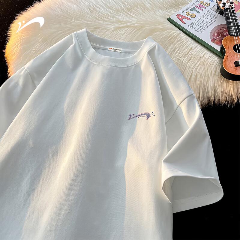 Guirenniao Men s Cotton American Retro Short Sleeve T-shirt 2XL