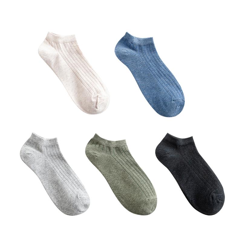 

5 пар женских хлопковых носков, мягкие, дышащие, носки-лодочки до щиколотки, спортивные нескользящие носки One size