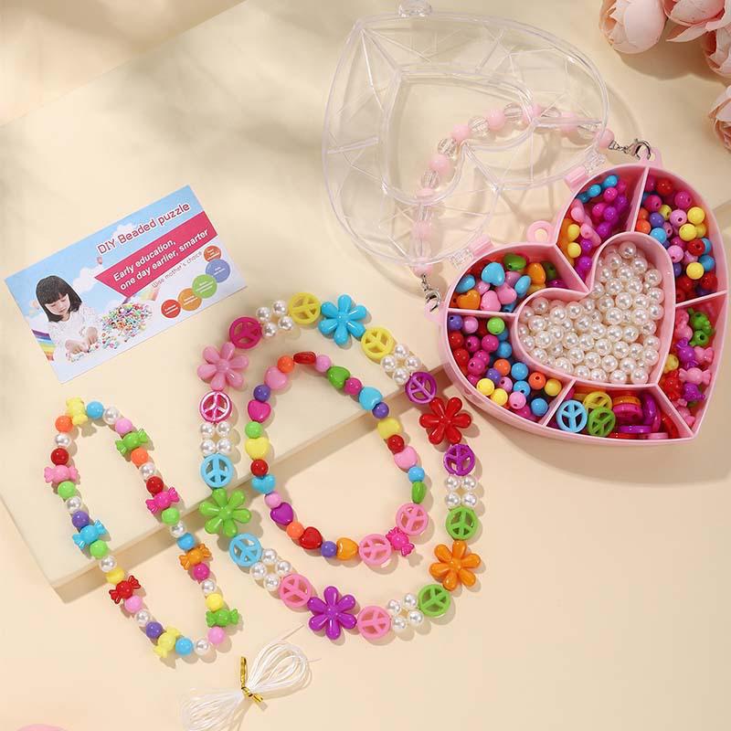 

DIY Beaded Jewelry Kit for Kids: Create Your Own Bracelets & Necklaces with Loose Acrylic Beads 19×14.7cm