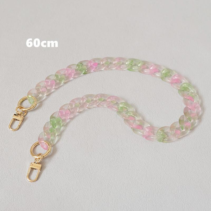 New Woman Bag Accessory Parts Neon Chain Candy Crossbody Resin Luxury Strap Women Hanging Chains Acrylic Shoulder Chain
