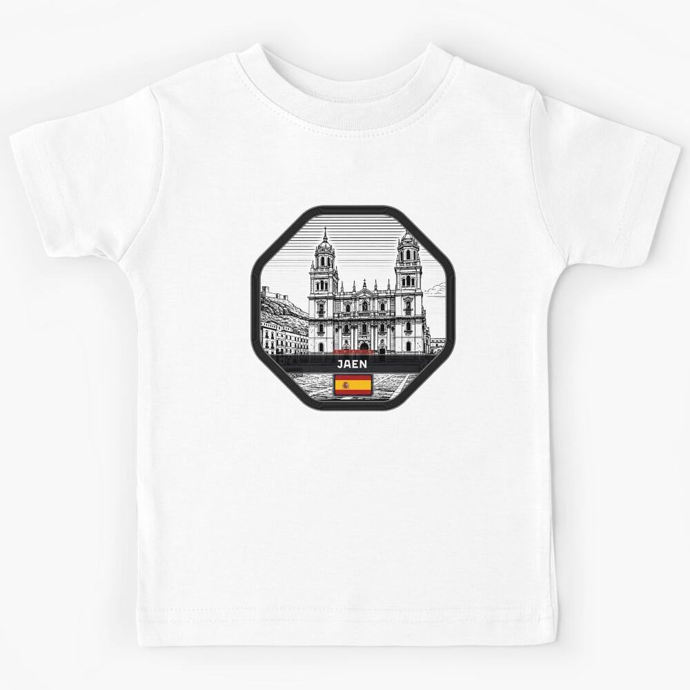 Jaen Spain Linocut Style  Kids T-Shirt 120