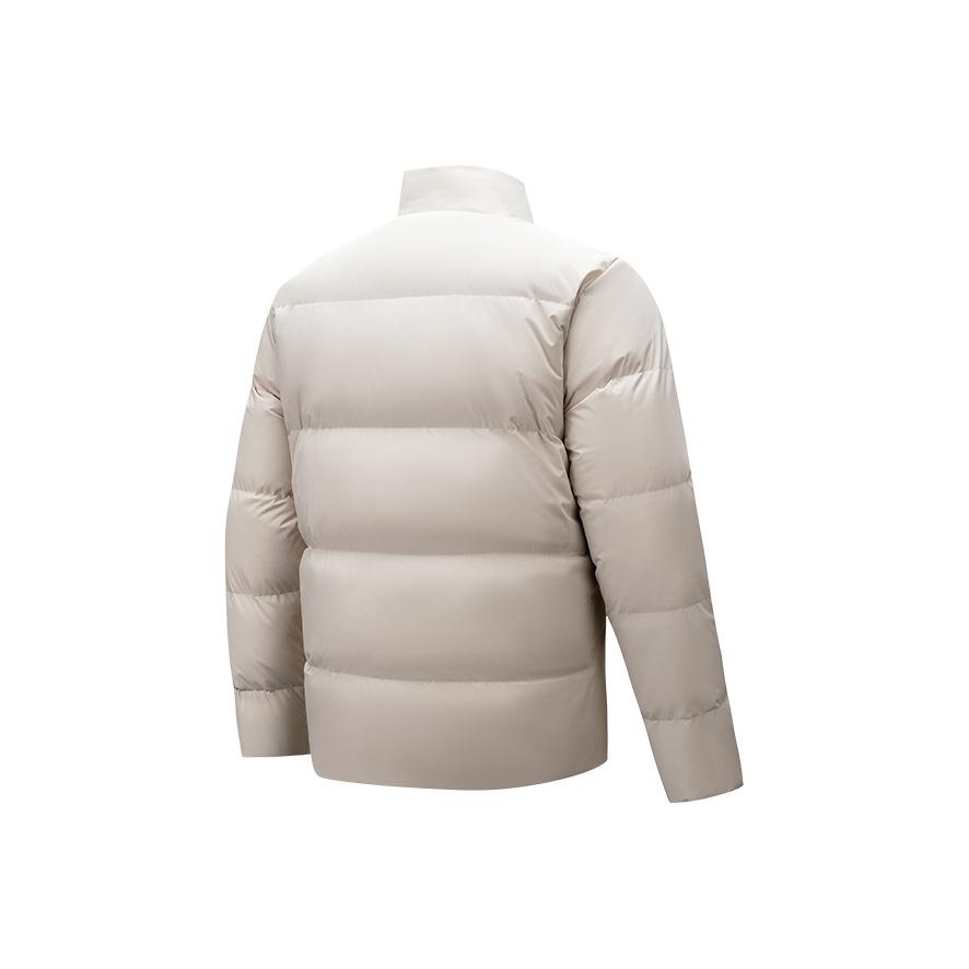 Anta Solid Color Stand Collar Zipper Versatile Casual Down Jacket Men Outerwear 952547902-3