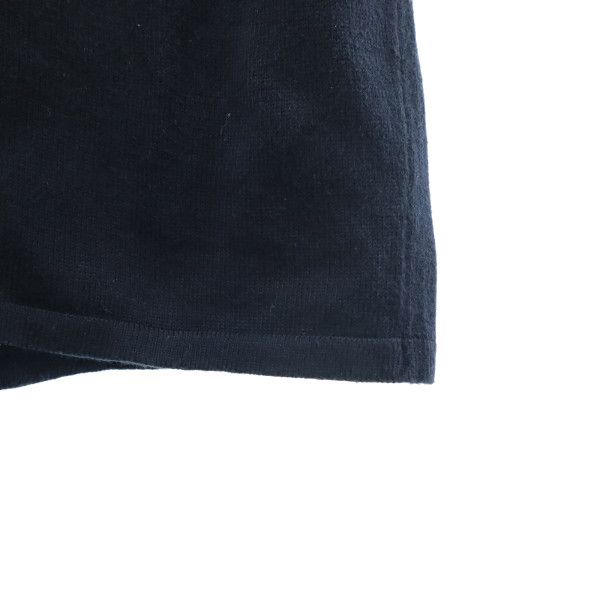 BALLANTYNE Made In the UK Short Sleeve Cotton Knit Cut Navy Women Used