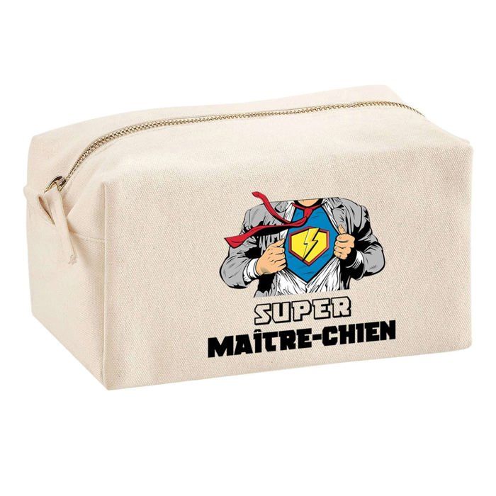Trousse multifonction Super Maître-Chien Cadeau Anniversaire Noël Collègue Idée Personnalisé | Trousse Scolaire Fournitures Bureau