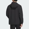 Adidas Solid Color Logo Label Outdoor Fleece Lined Sports Hooded Softshell Jacket Men's Black IL9011