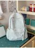 Schoolbag new solid color schoolbag female college student cute embroidery large capacity computer backpack lightweight junior high school schoolbag