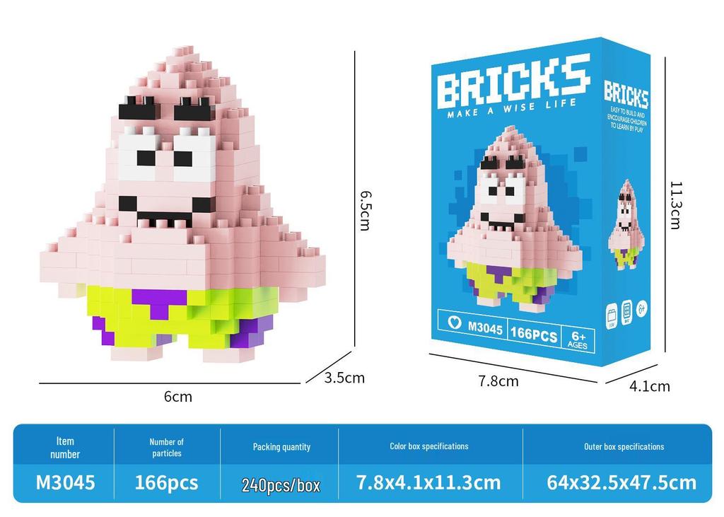 Tiny Berry Bear Nini Building Blocks - Educational Cartoon Figurine for Kids