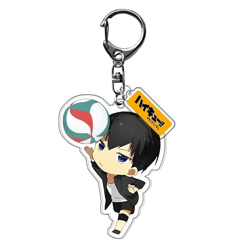 Haiky!! Hinata Shoyo Kageyama Tobio Anime Schlüsselanhänger Cartoon Modell Acryl Schlüsselanhänger Tasche Zubehör Niedliches Geschenk