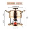Hammered Texture Inflatable Single-Person Hot Pot, Stainless Steel Heating, Home Use