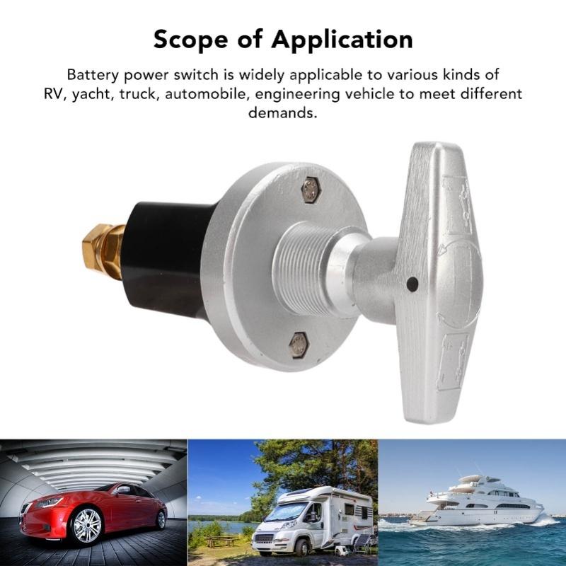Battery Power Cutoff Switch 12V 500A Rated Waterproof Protection Universal For Car Boat RV