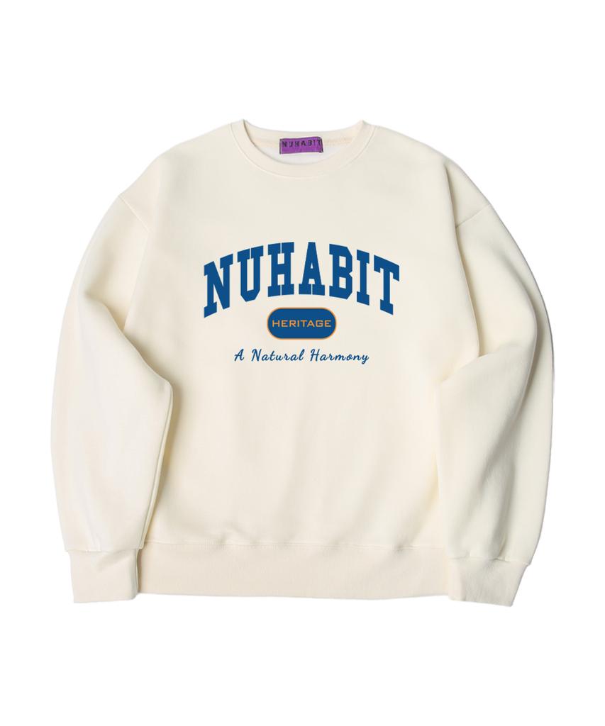 NUHABIT N/H Nu Age Oversized Fleece-Lined Sweatshirt_Ivory (Som4-4Nh1196)