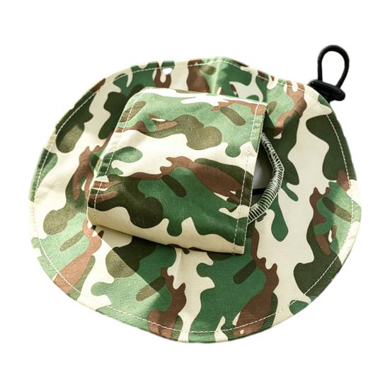 Summer Cat Gear Beach Hat, Cap with Ear Holes, Adjustable Pet Sun Hat for Small Dogs Cats Outdoor Protection Pets