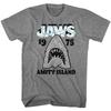 Jaws - Gray White - Short Sleeve - Heather - - Children's T-shirt
