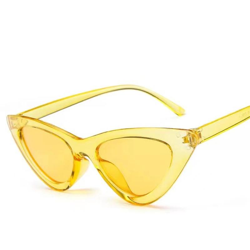 Fashion Cat Eye Small Triangle Sunglasses Women Vintage Outdoor Sun Protection Shades non-polarized Sun Glasses