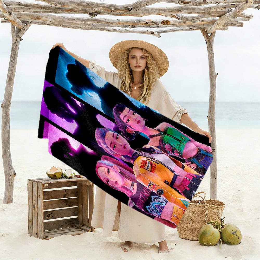 Colorful Fashion Friends Beach Towel Quick-Dry Soft Microfiber Comfortable Lightweight