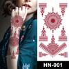 HN Hannah Red Lace Temporary Tattoo Sticker - Water Transfer Henna Design 