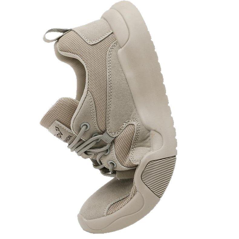 Spring Men'S Casual Shoes Trendy New Comfortable Low Top Sneakers Splicing Flat Bottom Lace Up Men'S Shoes