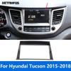 Center Console GPS Navigation Frame Cover Trim For Hyundai Tucson 2015 2016 2017 2018 Carbon Fiber Sticker Interior Accessories