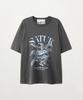 Seteo Sun Retro Graphic Short Sleeve T-Shirt Charcoal Blue