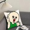 Funny Bbangbbangs Diary Cushion Cover Pillowcase Ultra Soft Skin Friendly Fabric Cloud Like Comfort & Concealed Zipper